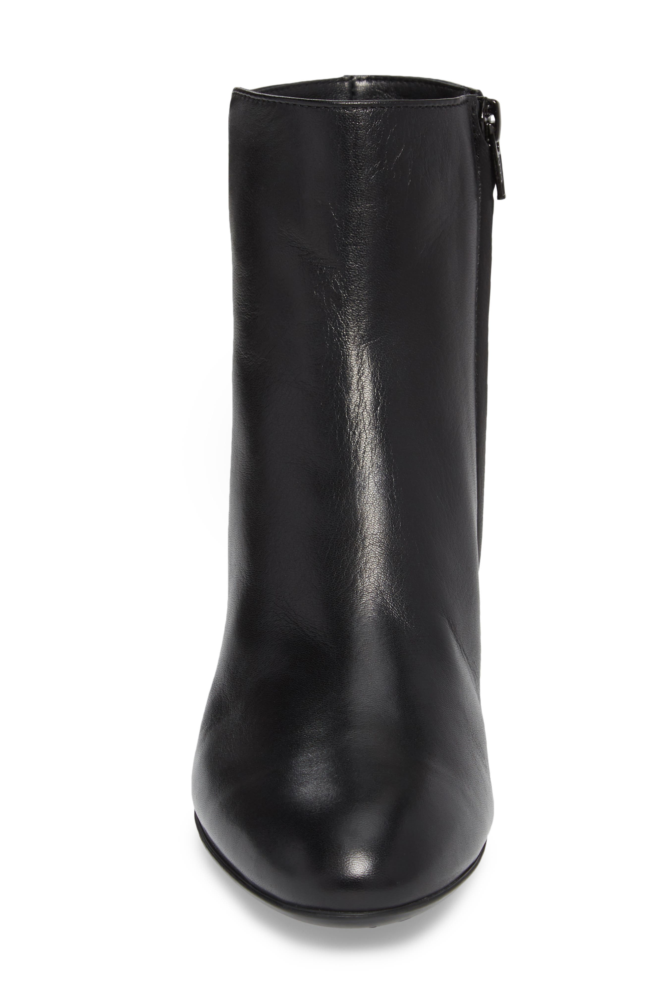 Block Heel Bootie, Alternate, color, BLACK LEATHER