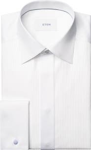 Eton Slim Fit White Bibbed Cotton Tuxedo Shirt
