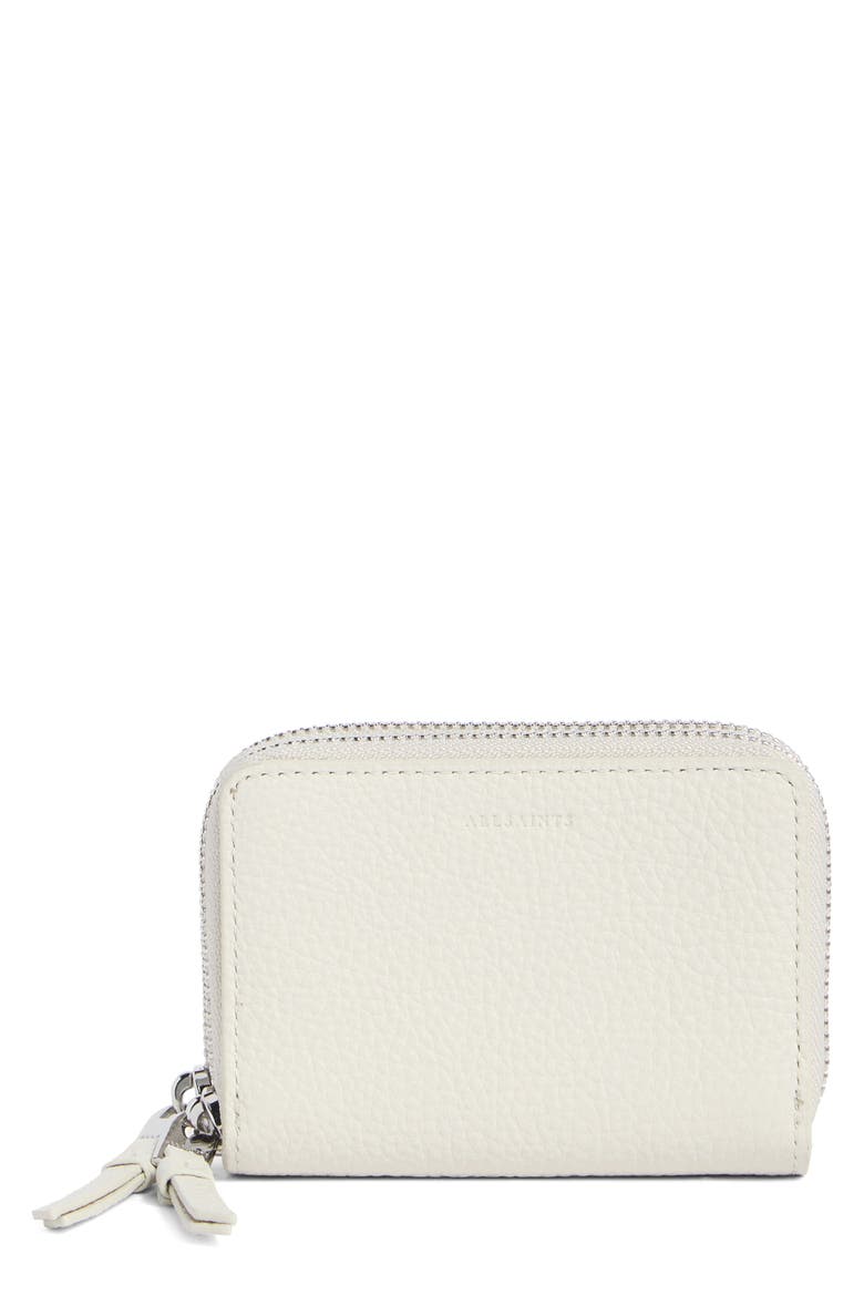 Fetch Leather Card Wallet, Main, color, PAMPAS WHITE