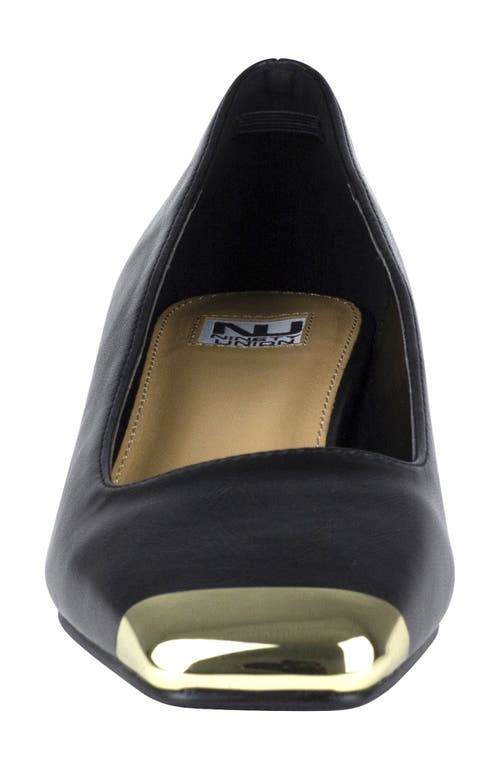Ninety Union Eagle Tipped Square Toe Pump In Black