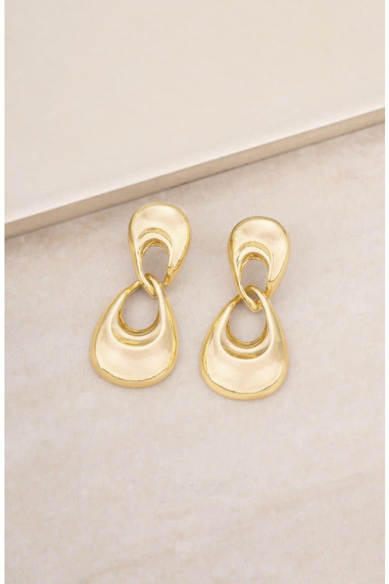 Infinity Drop Earrings, Alternate, color, GOLD