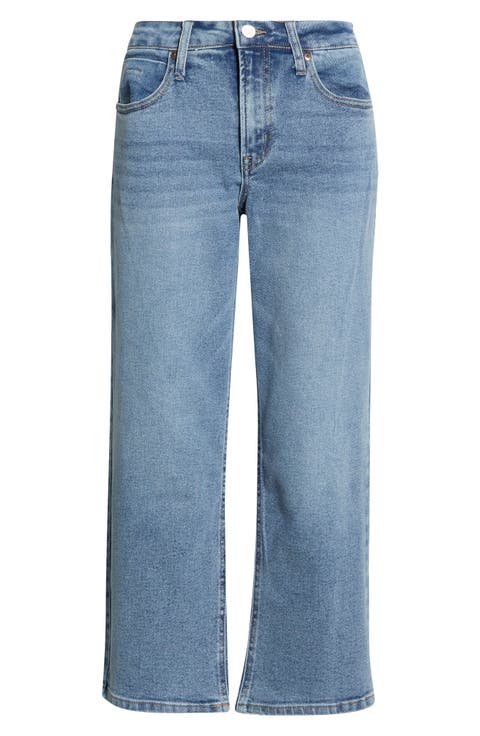Dover Crop Straight Leg Jeans (Light Aged Wash)