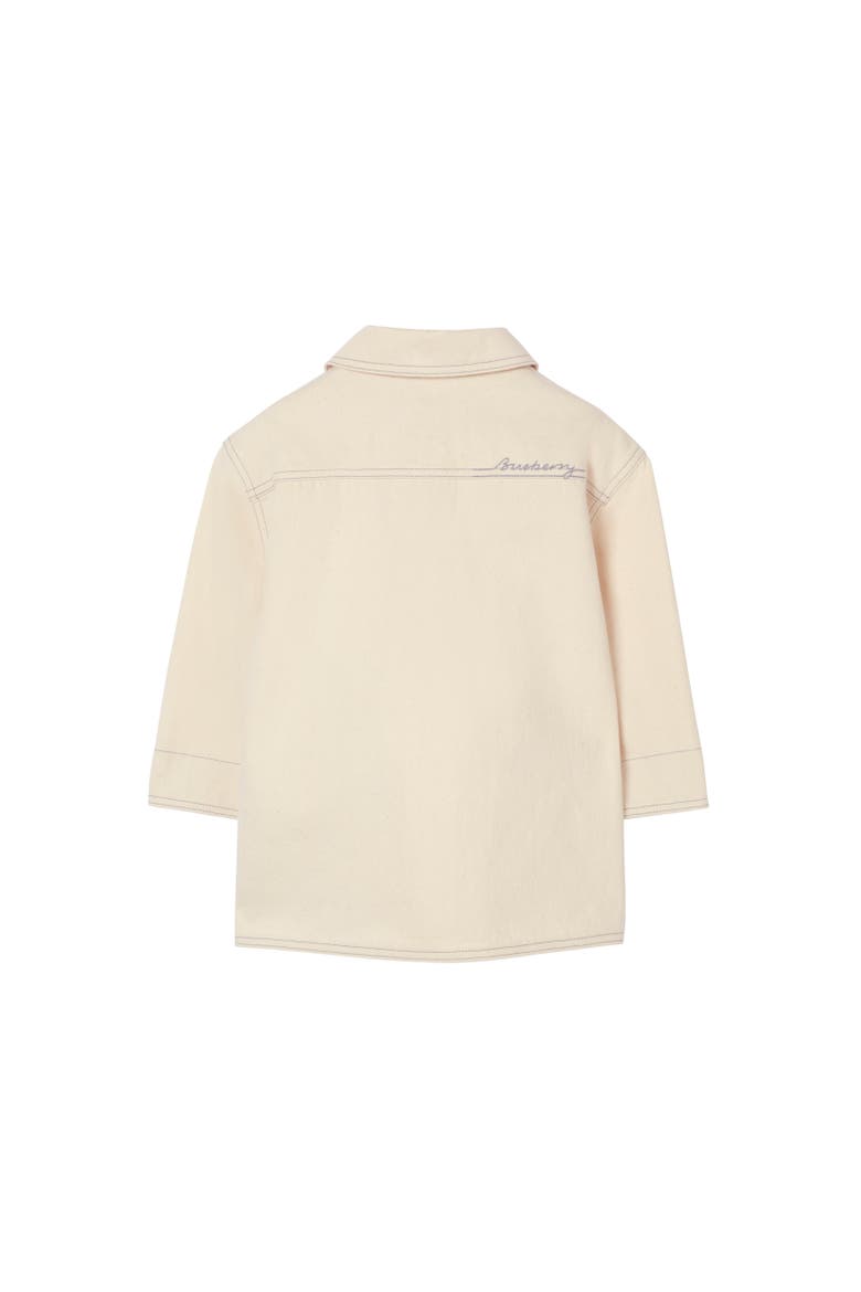 Girls' Denim Jacket, Alternate, color, Ecru beige
