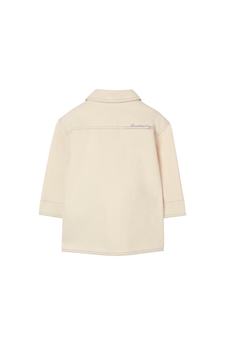 Burberry Denim Jacket, Alternate, color, Ecru Beige