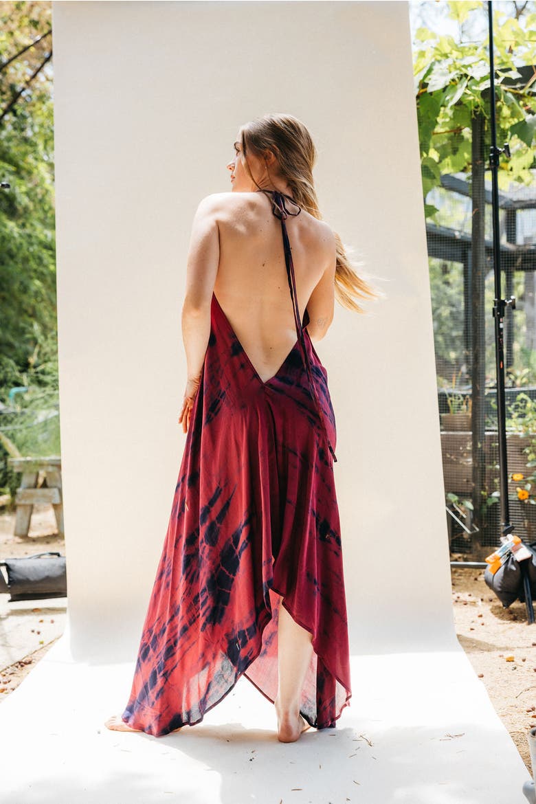 Classic Silk Dress Ross, Alternate, color, Maroon