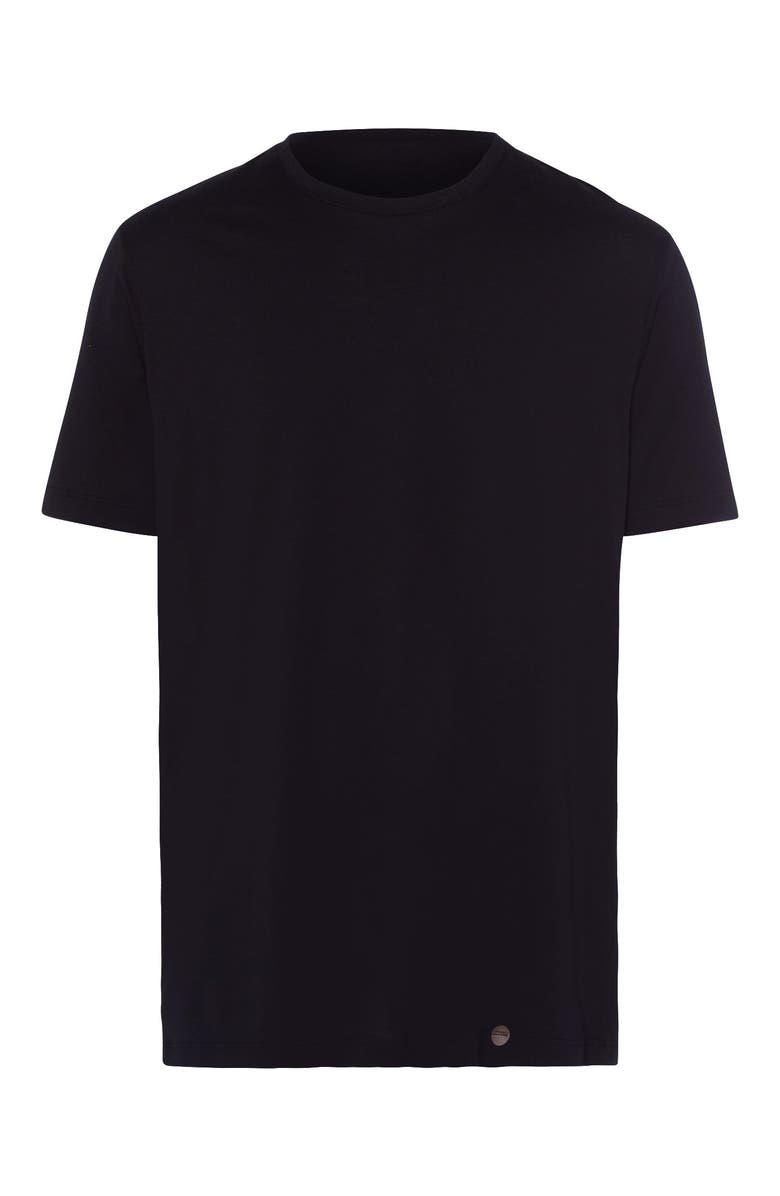 Hanro Night and Day Cotton Crew Neck T-Shirt, Main, color, Black