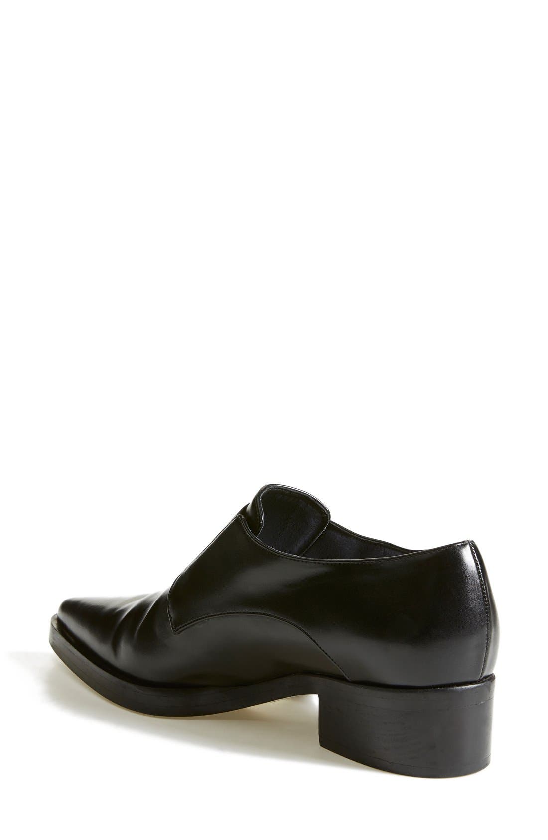 Pointy Toe Loafer Flat, Alternate, color, BLACK