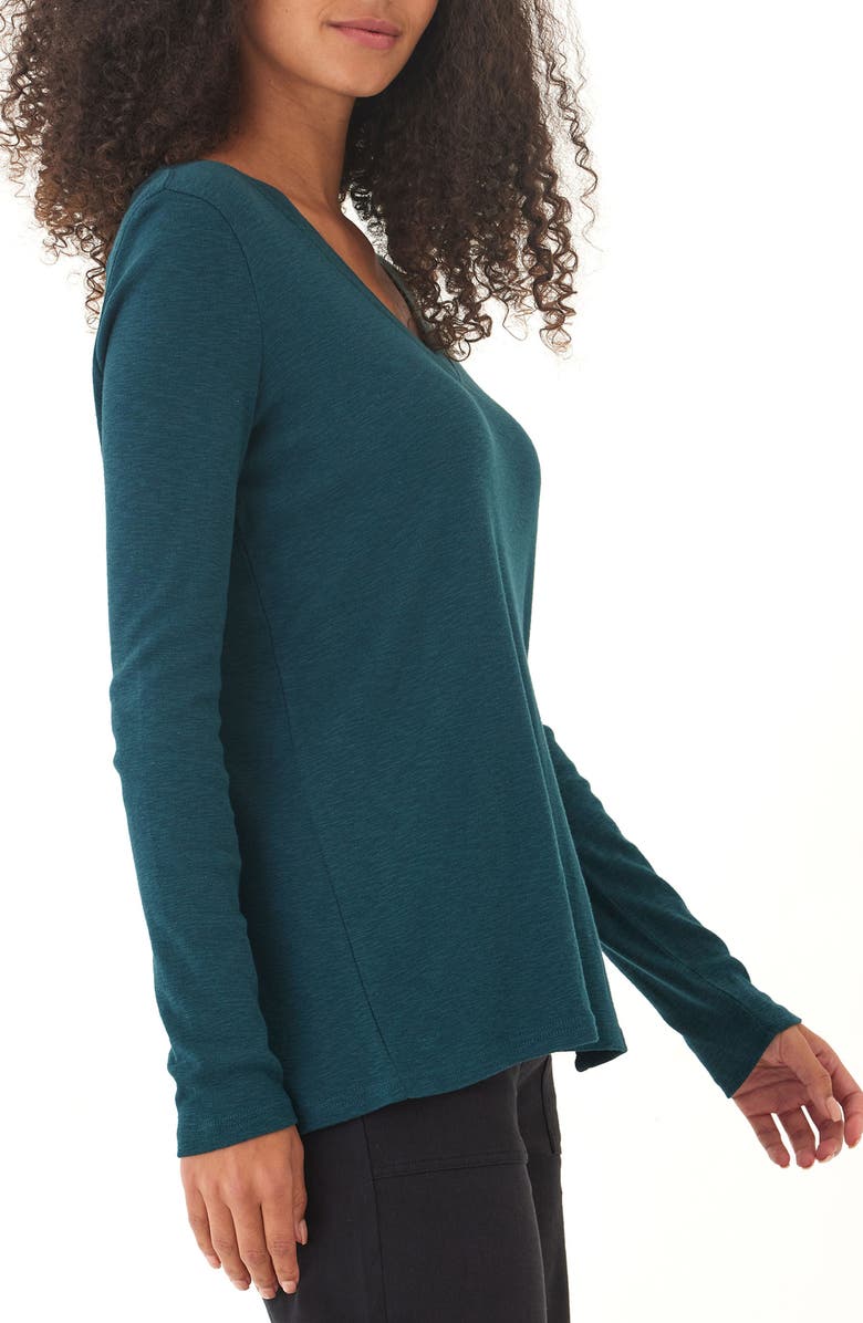 Threads 4 Thought Agatha Texture Slub Long Sleeve T-Shirt, Alternate, color, Serrano