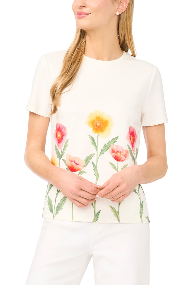 Ted Baker Willow Placed Floral Print Knit Top, Main, color, 