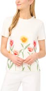 Ted Baker Willow Placed Floral Print Knit Top