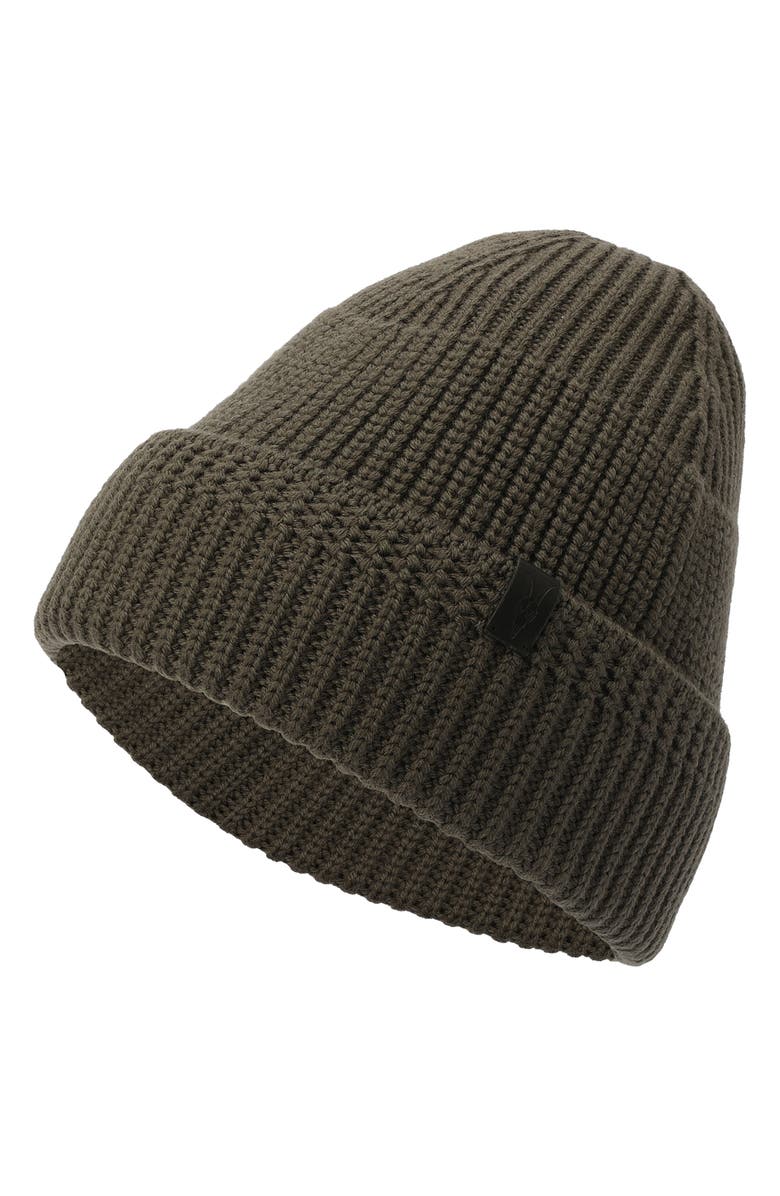 AllSaints Merino Wool Rib Beanie, Alternate, color, March Grey Marl