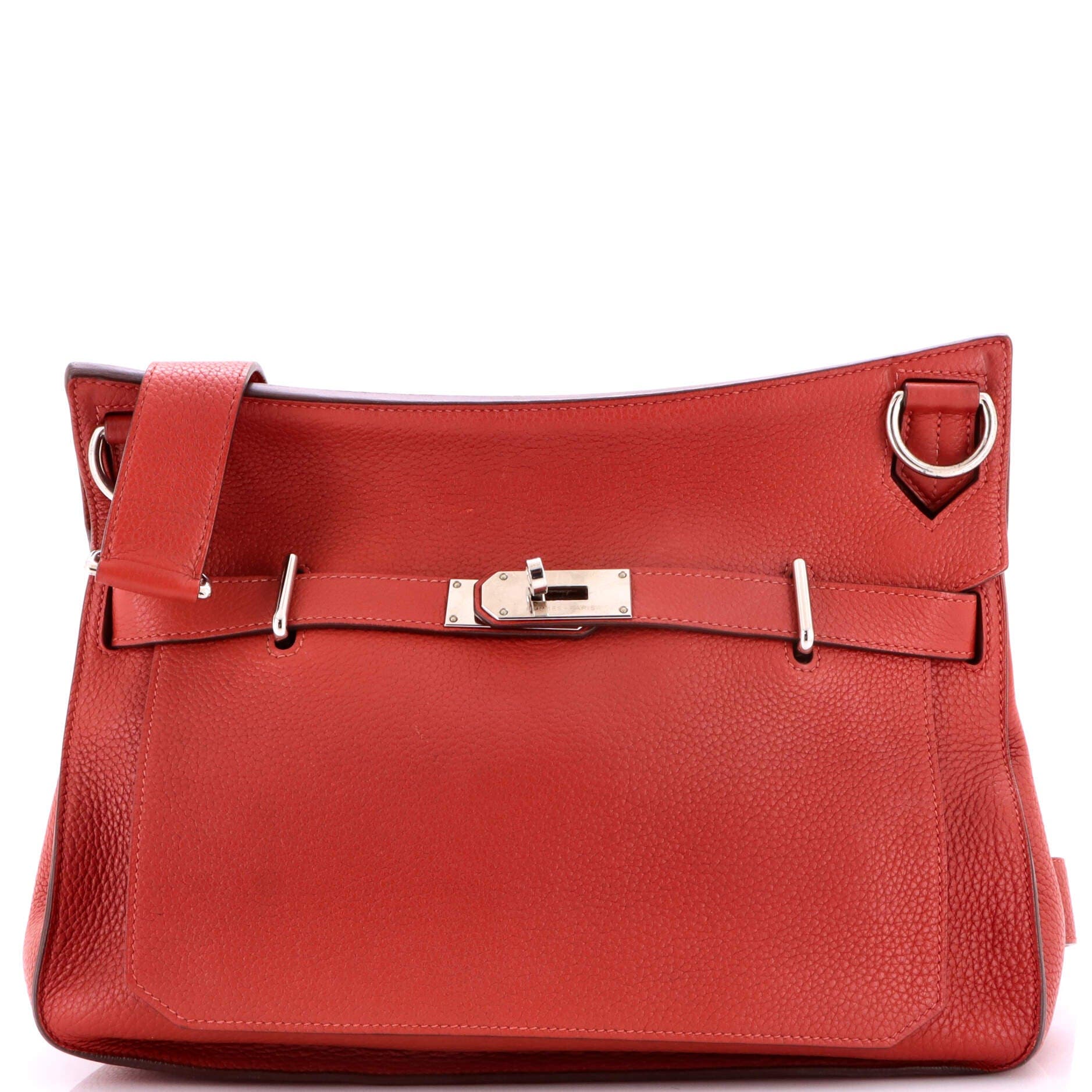 Pre-Owned Hermes Jypsiere Bag Clemence 34, Main, color, Brique