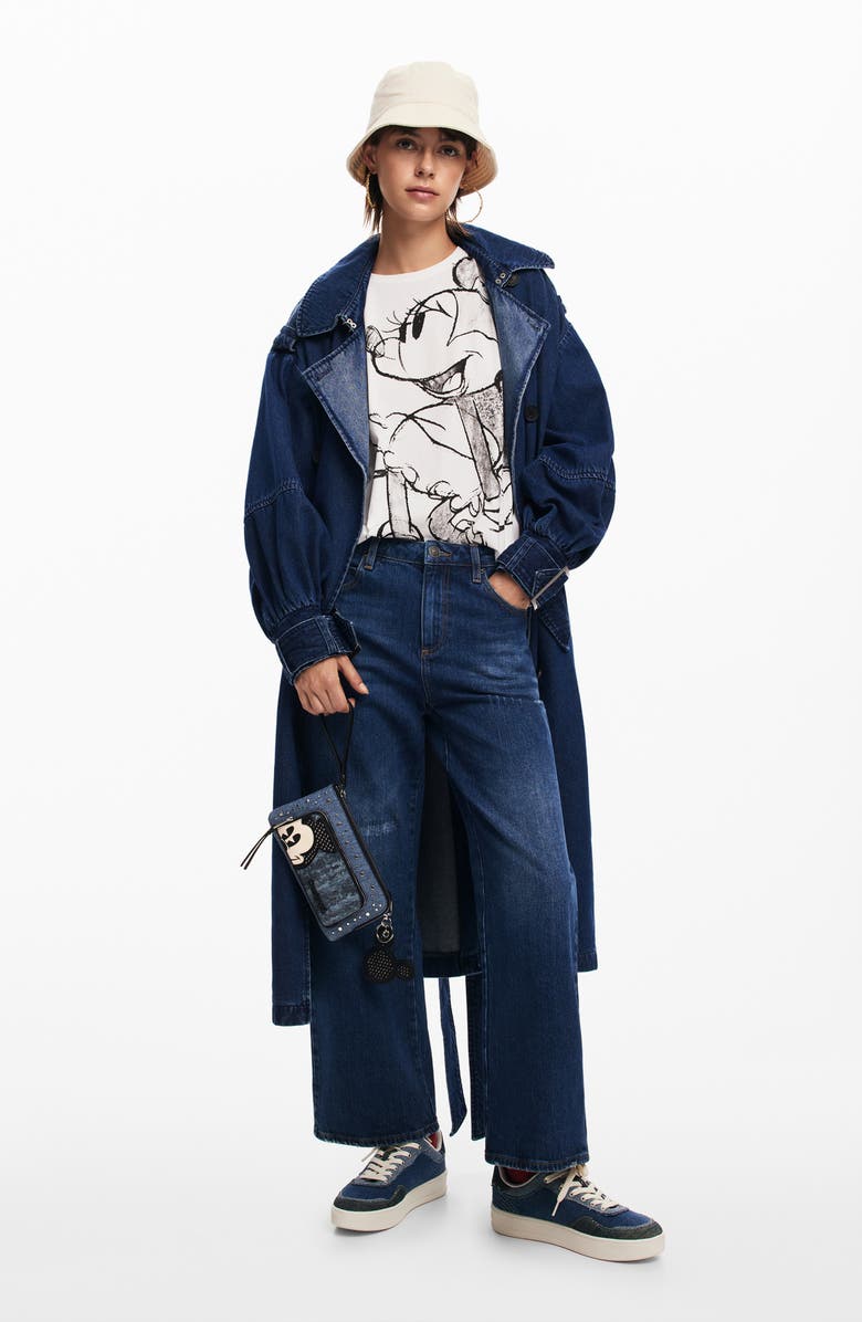 Desigual Minnie Mouse Drawing Cotton Graphic T-Shirt, Alternate, color, 