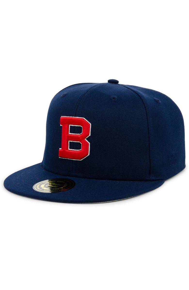 RINGS & CRWNS Men's Rings & Crwns Navy Baltimore Elite Giants Team Fitted Hat, Alternate, color,