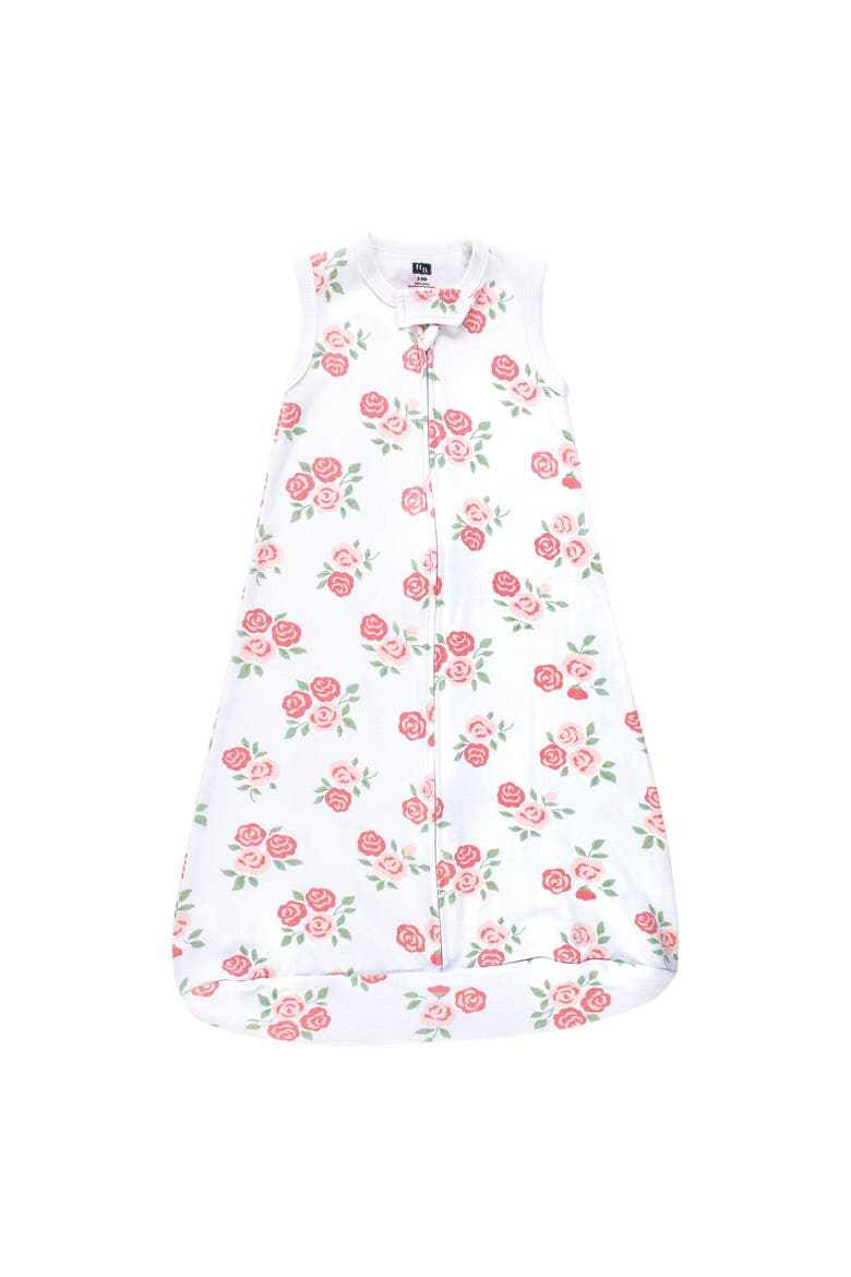 Girls Soft Interlock Cotton Sleeveless Sleep Sack, Alternate, color, Soft Pink Roses