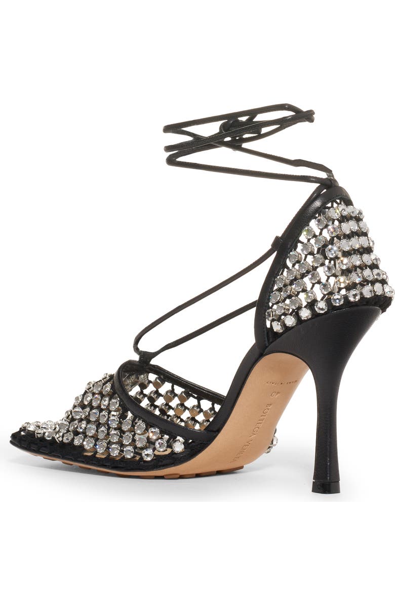 Bottega Veneta Crystal Ankle Wrap Pump, Alternate, color,