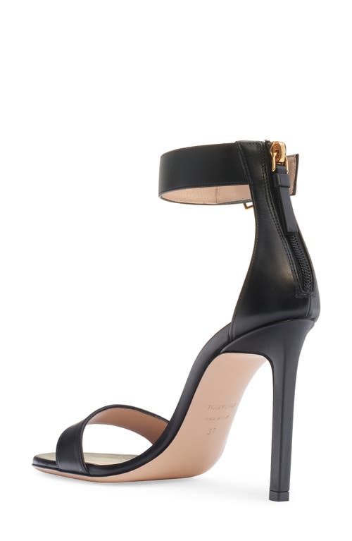 Tom Ford Padlock Ankle Strap Sandal In Black