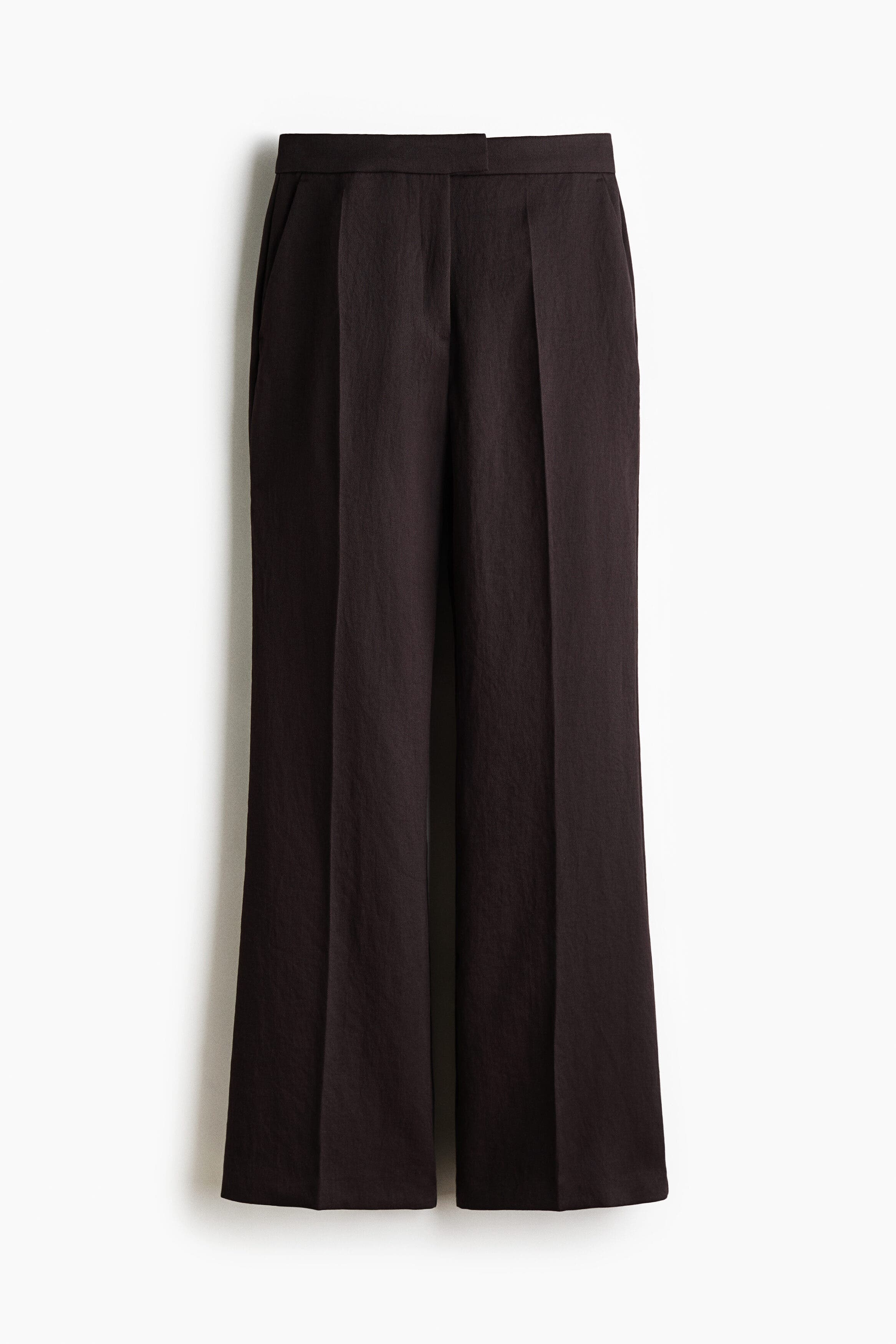 H&m Bootcut Tailored Trousers In Brown