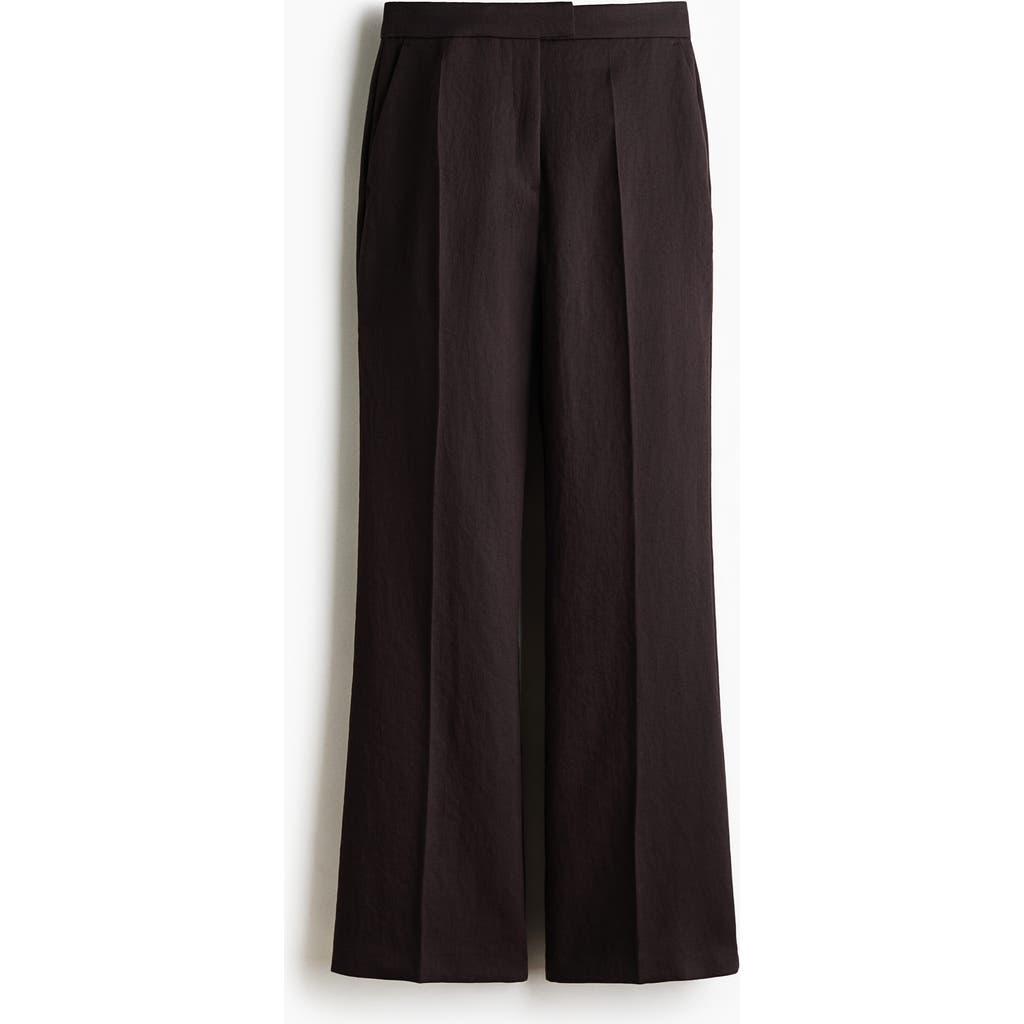 H&m Bootcut Tailored Trousers In Brown