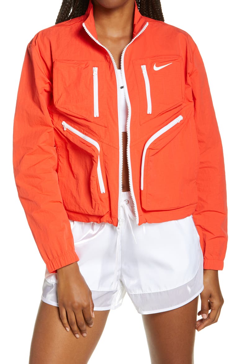 Sportswear Tech Pack Woven Jacket, Main, color, CHILE RED
