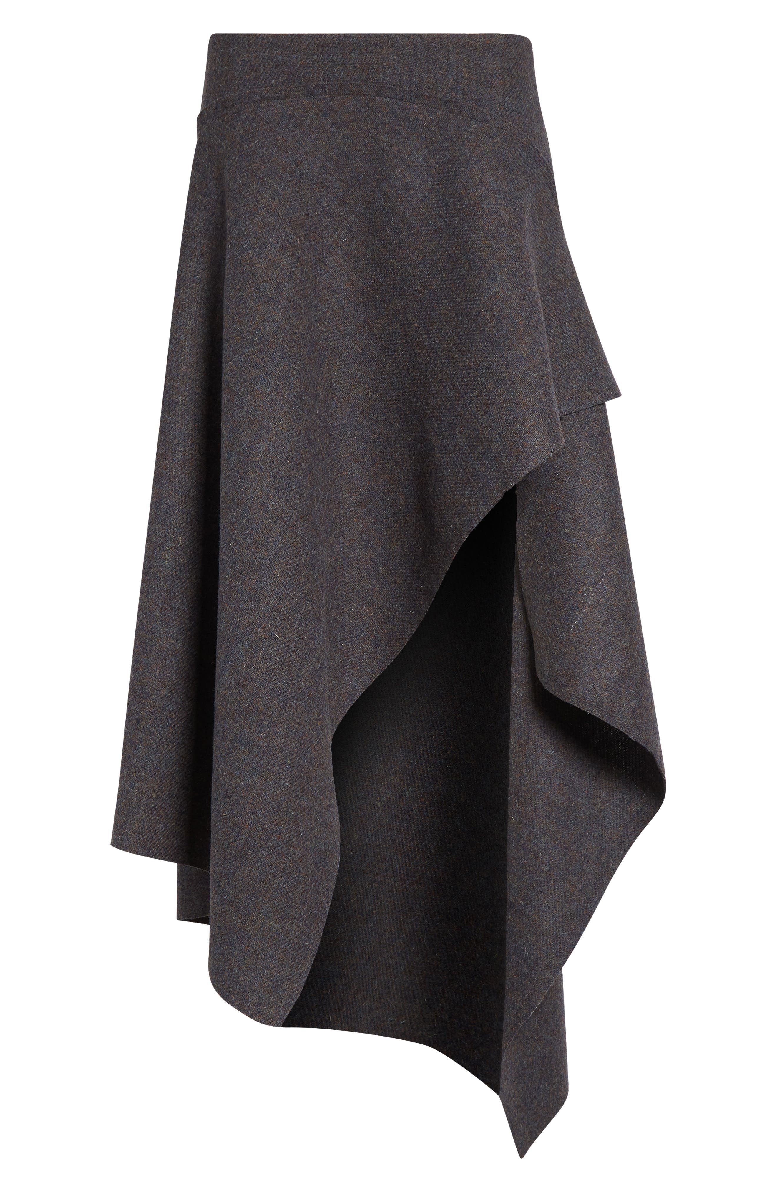 Diotima Belnavis Asymmetric Wool Skirt In Black