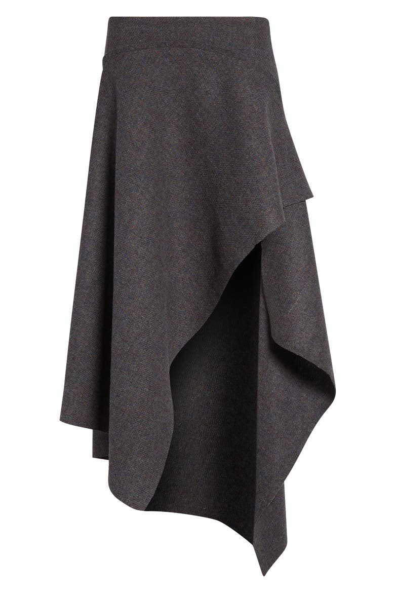 Belnavis Asymmetric Wool Skirt, Alternate, color, SLATE