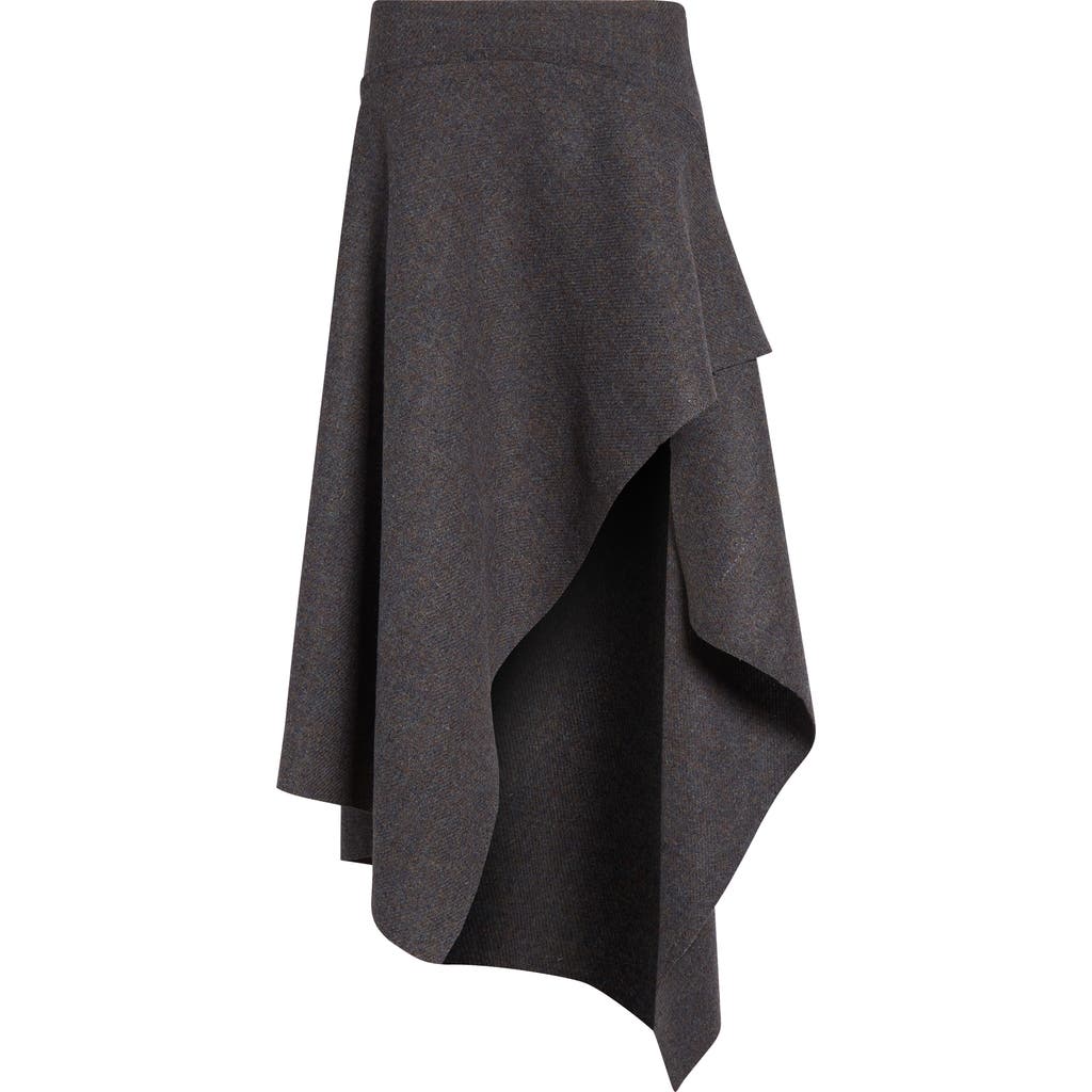 Diotima Belnavis Asymmetric Wool Skirt In Black