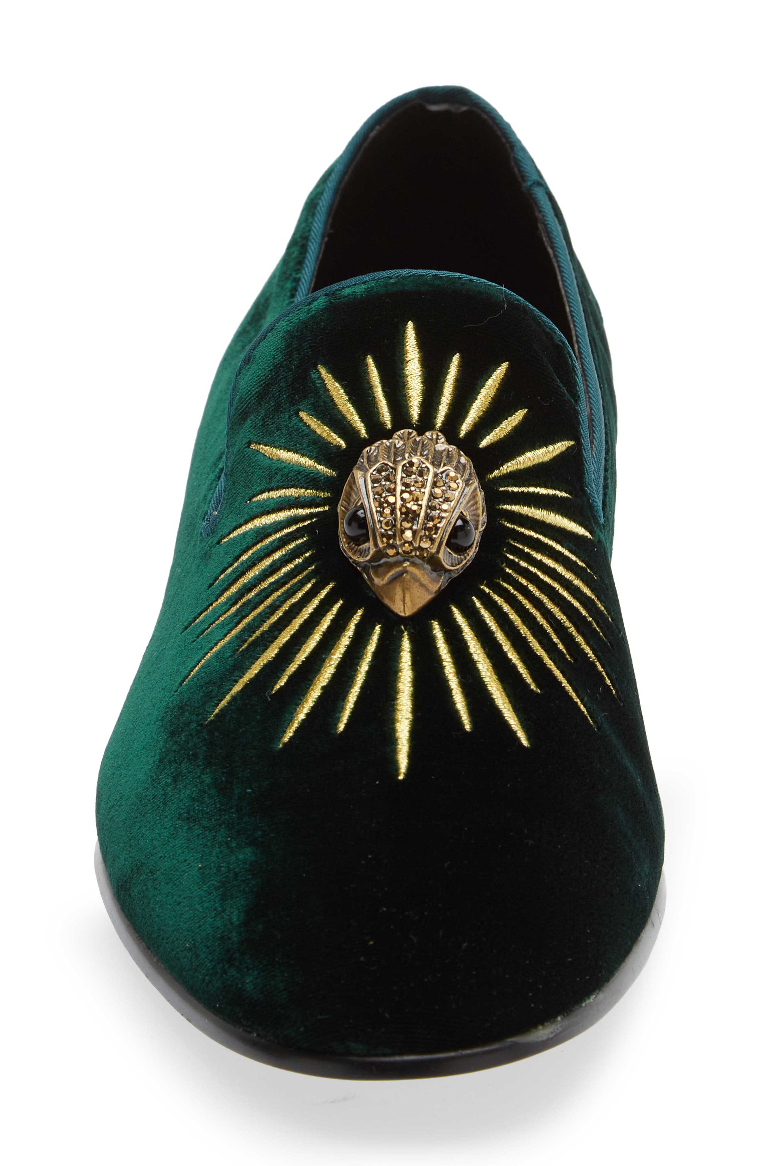 Kurt Geiger London Ace Eagle Velvet Loafer, Alternate, color, 