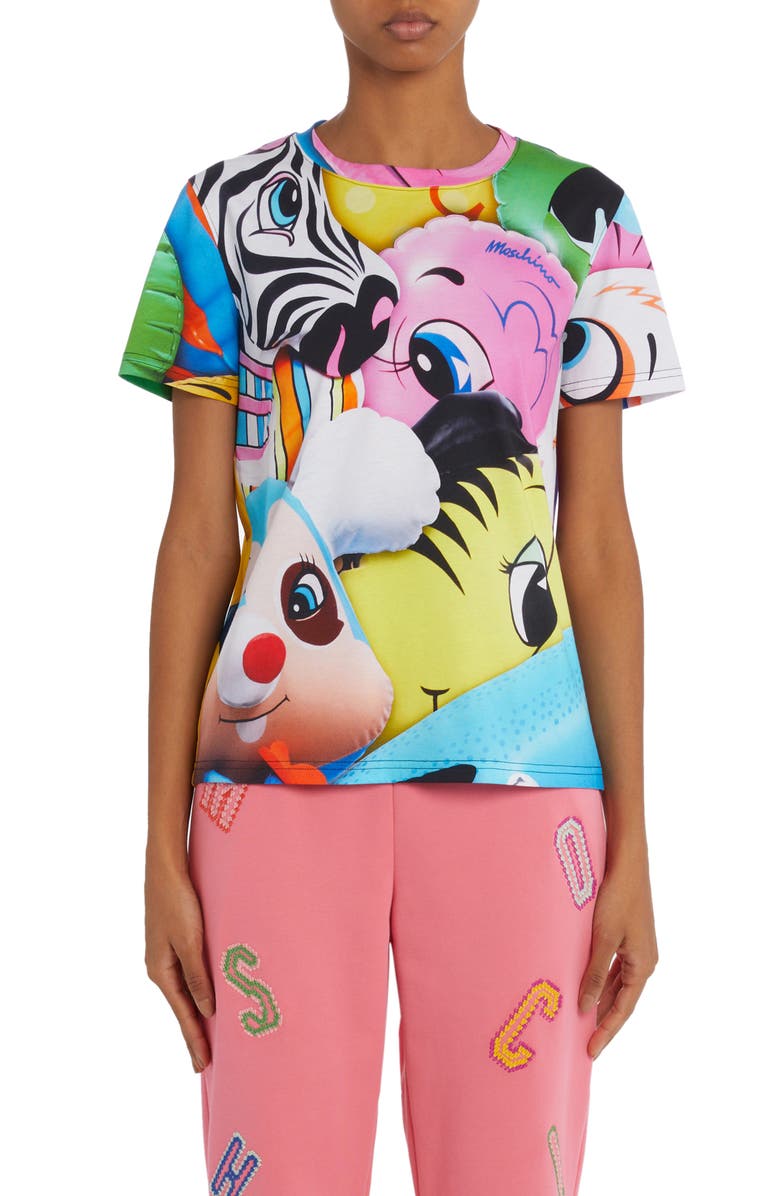 Moschino Fantasy Print Cotton T-Shirt, Main, color, 