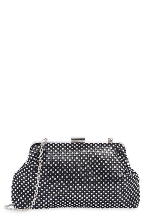 Phyllis Rhinestone Mesh Clutch