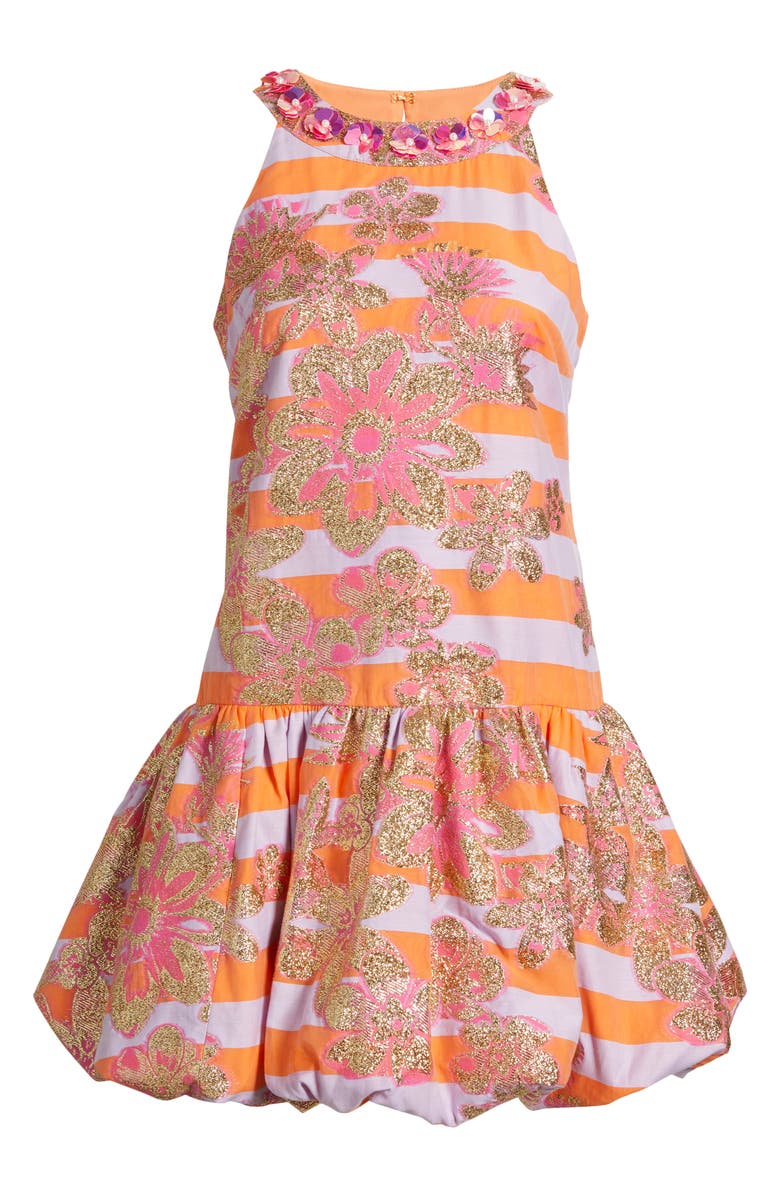 Lilly Pulitzer<sup>®</sup> Ashlynn Metallic Cotton Blend Cocktail Dress, Alternate, color, Papaya