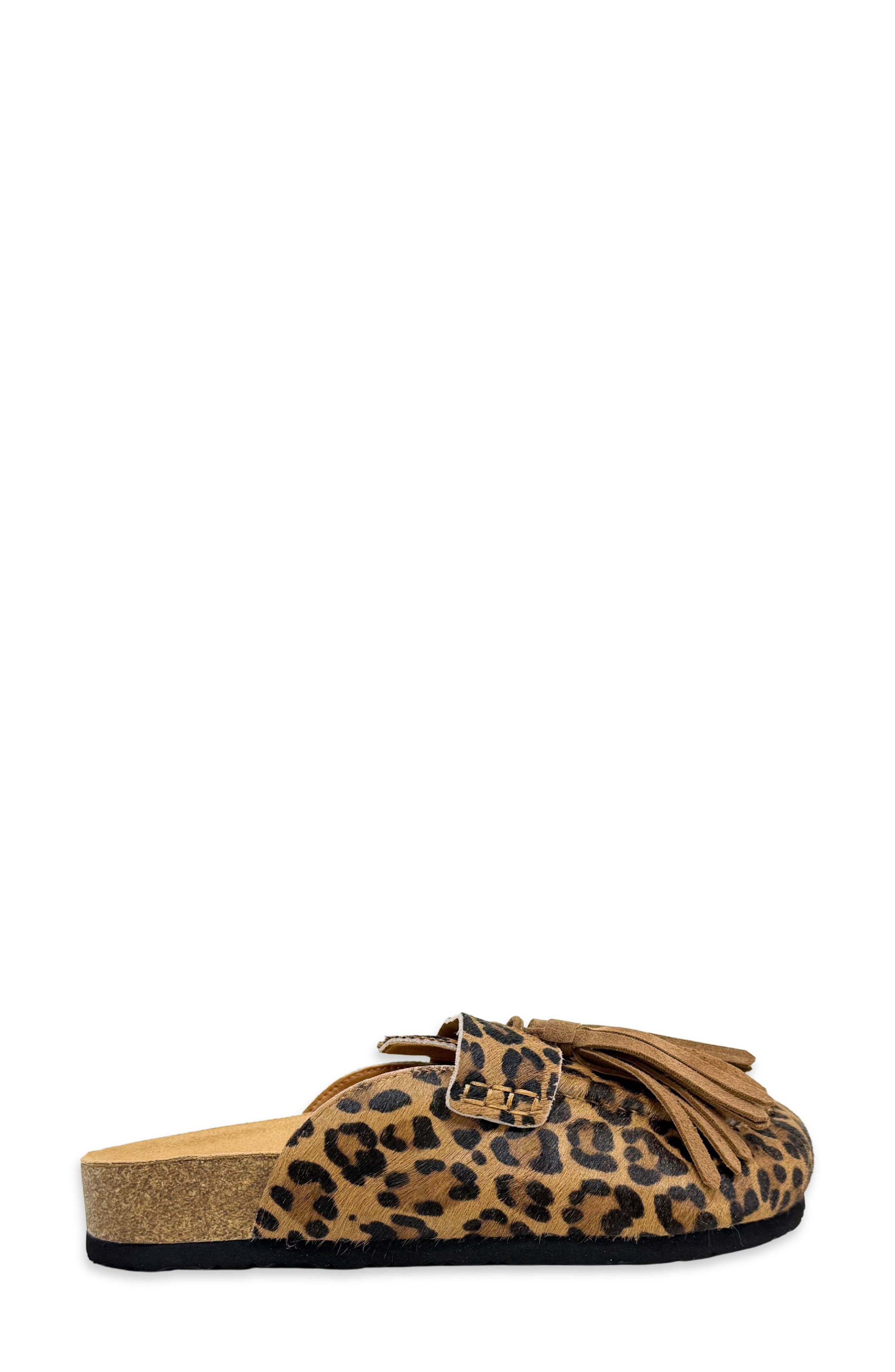 Ariana Calf Hair Mule, Alternate, color, LEOPARD CALF HAIR