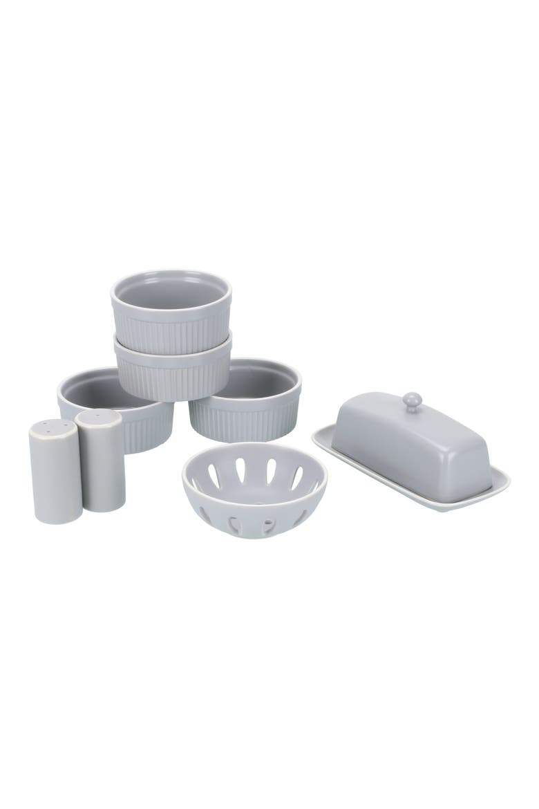 7-Piece Stoneware Tabletop Set, Alternate, color, STONE