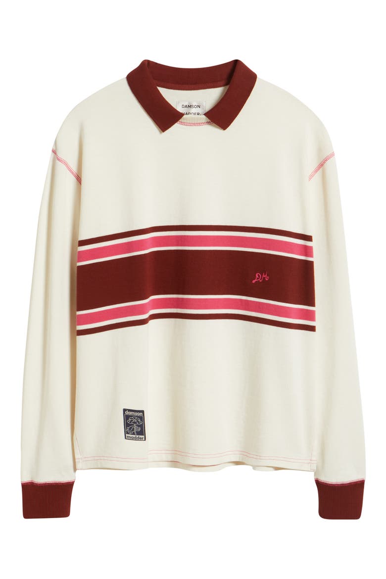 Stripe Organic Cotton Rugby Top, Alternate, color, ECRU