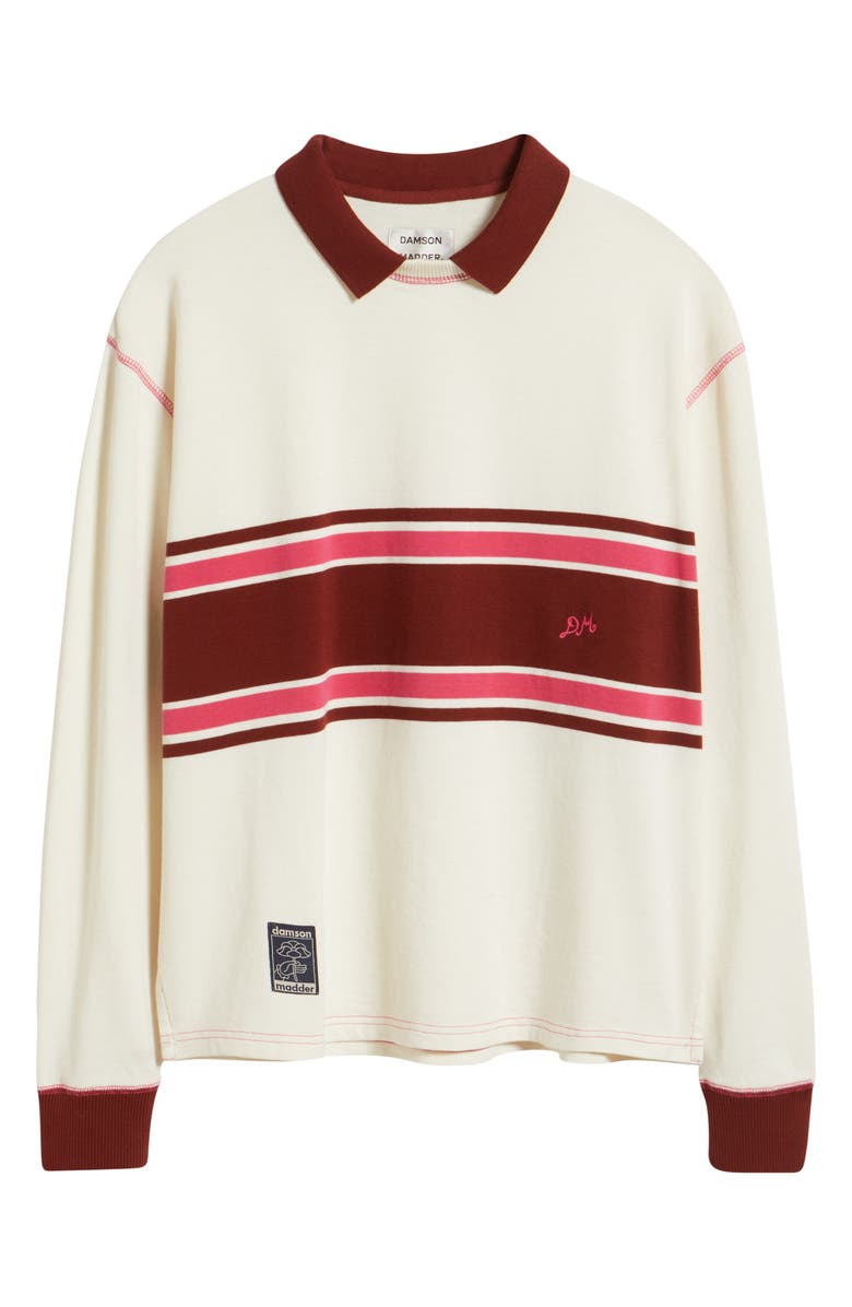 Damson Madder Stripe Organic Cotton Rugby Top, Alternate, color, Ecru