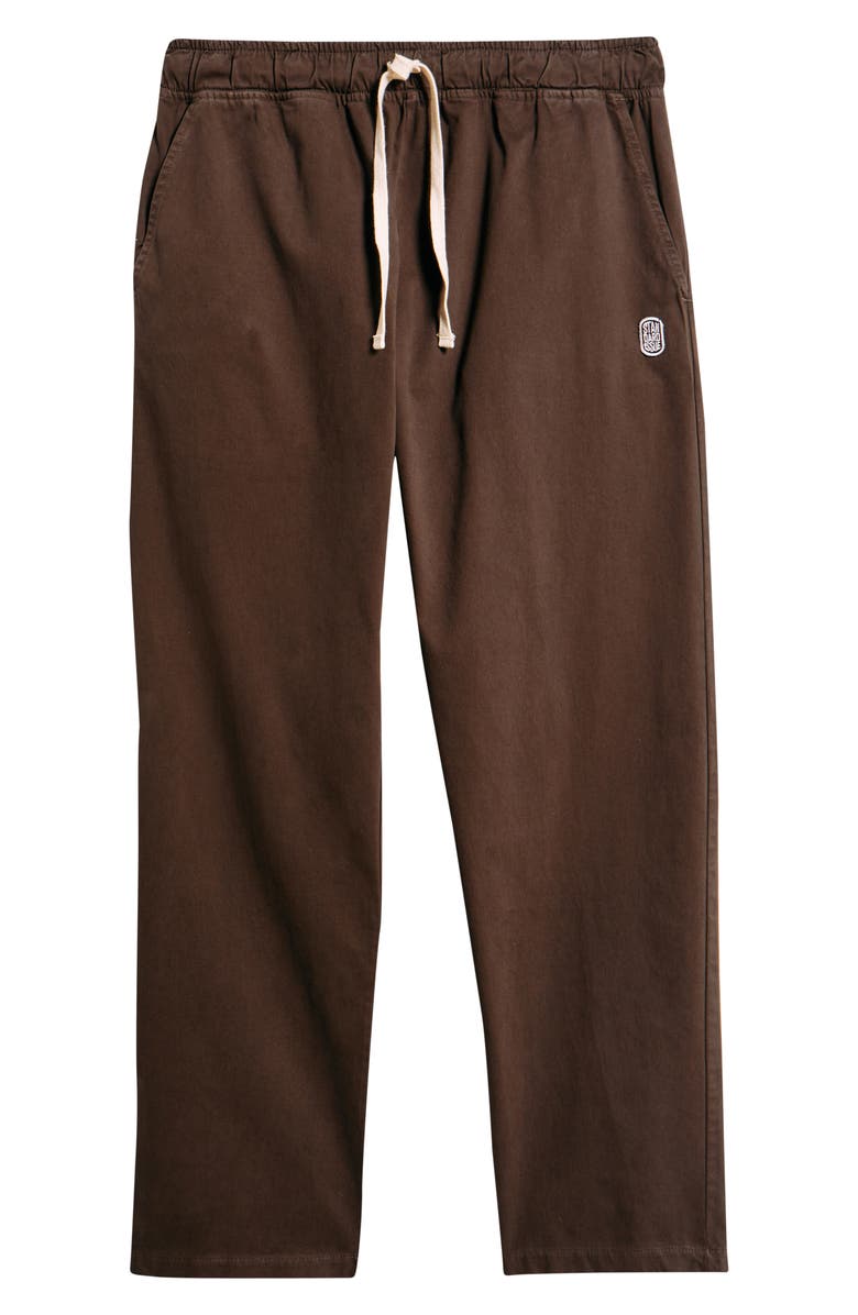 STANDARD ISSUE Standard Cotton Stretch Poplin Drawstring Slacker Pants, Alternate, color, Espresso