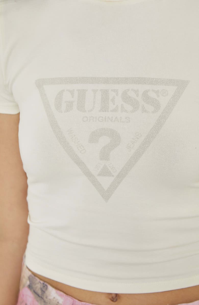 GUESS Logo Baby Tee, Alternate, color, 