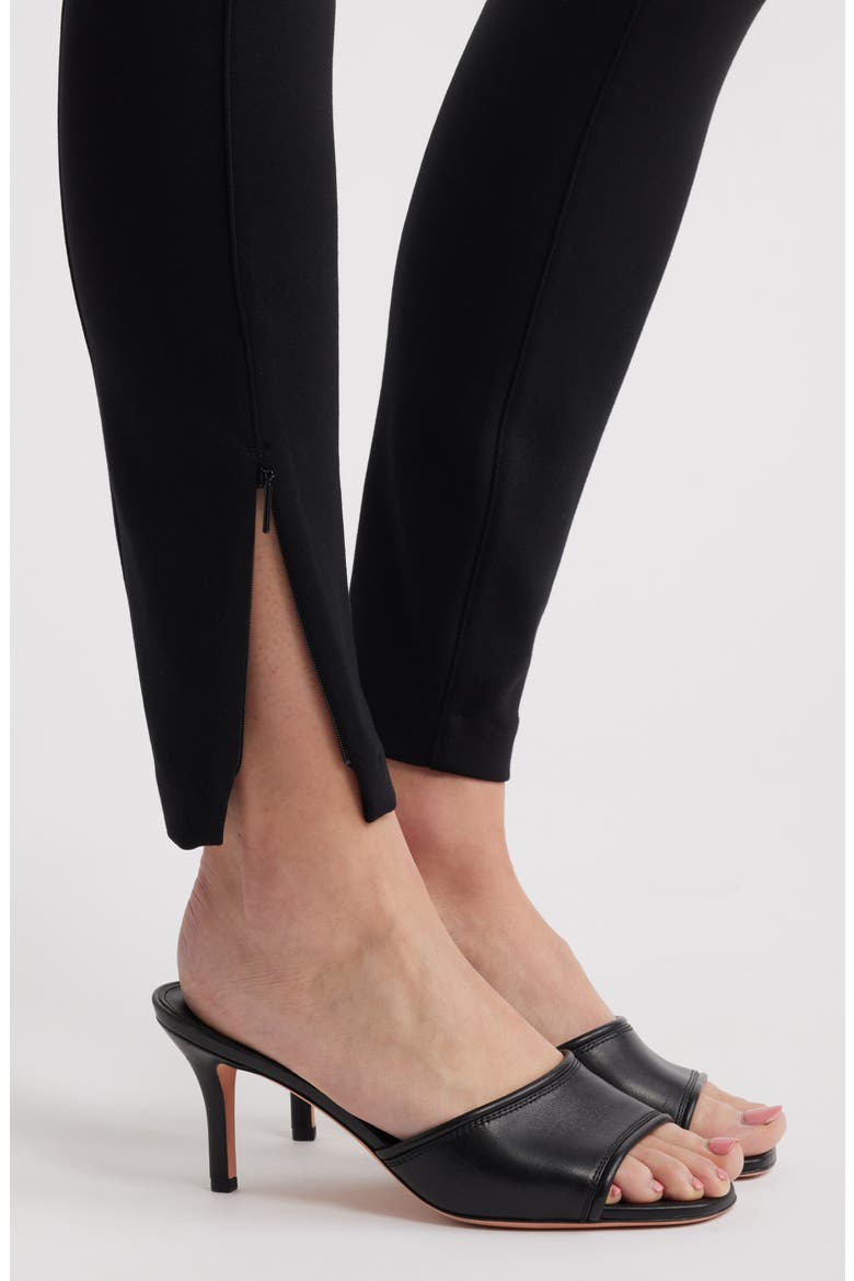 SPANXsupersmooth™ PerfectFit Ponte Zip Leggings, Alternate, color, CLASSIC BLACK