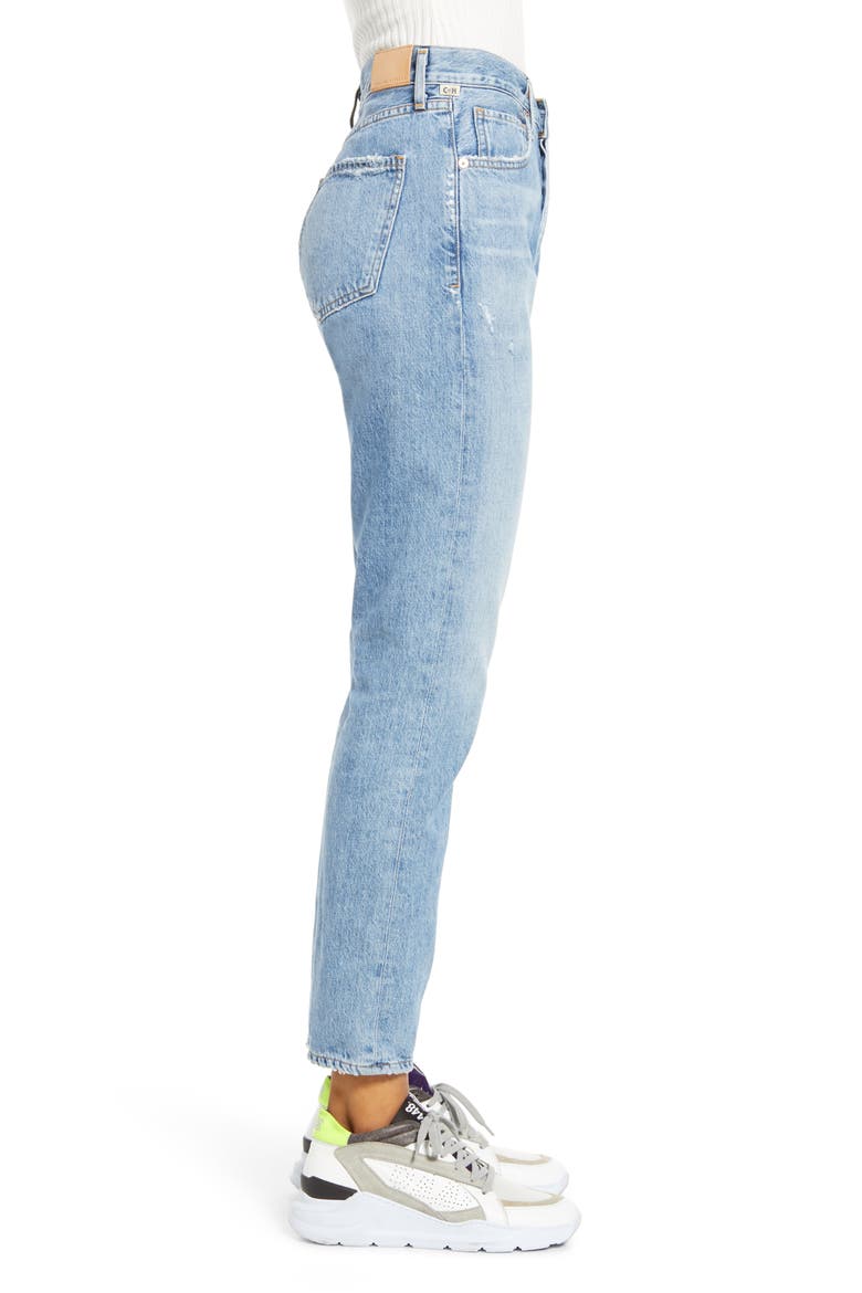 Liya High Waist Nonstretch Organic Cotton Boyfriend Jeans, Alternate, color, SOUNDTRACK