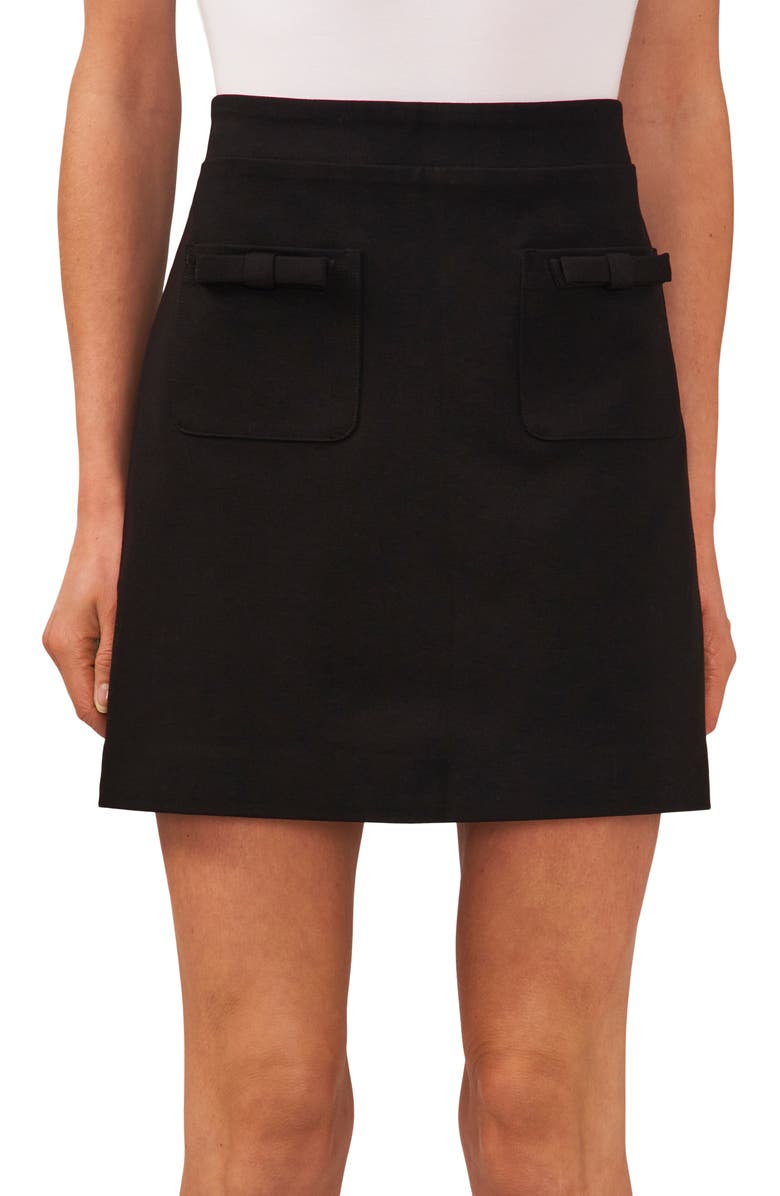 CeCe Bow Detail Miniskirt, Alternate, color, 