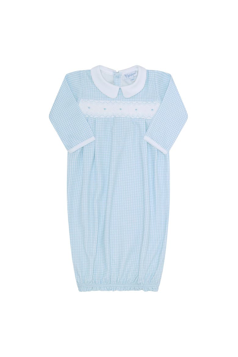 Blue Gingham Smocked Gown - Baby, Main, color, Blue