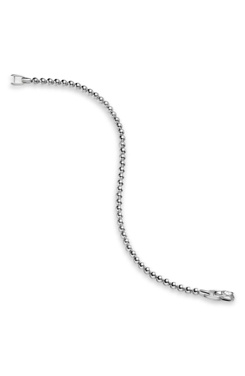 David Yurman Men's Spiritual Beads Metal Bead Bracelet, 4mm, Alternate, color, Silver