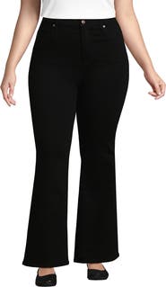 Lands' End Plus Size High Rise Denim Skinny Flare Jeans