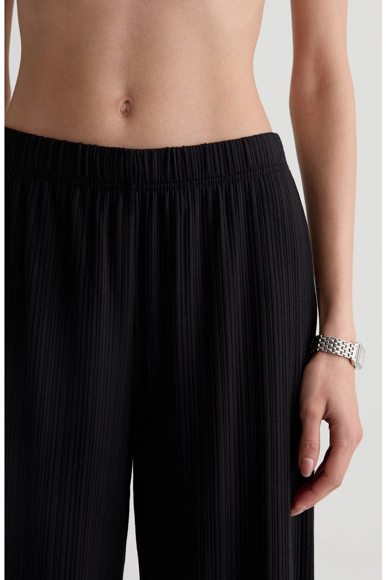 Koda Crinkle Wide Leg Pants, Alternate, color, SUPER BLACK