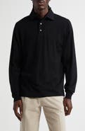 Thom Sweeney Extrafine Virgin Merino Wool Polo Sweater