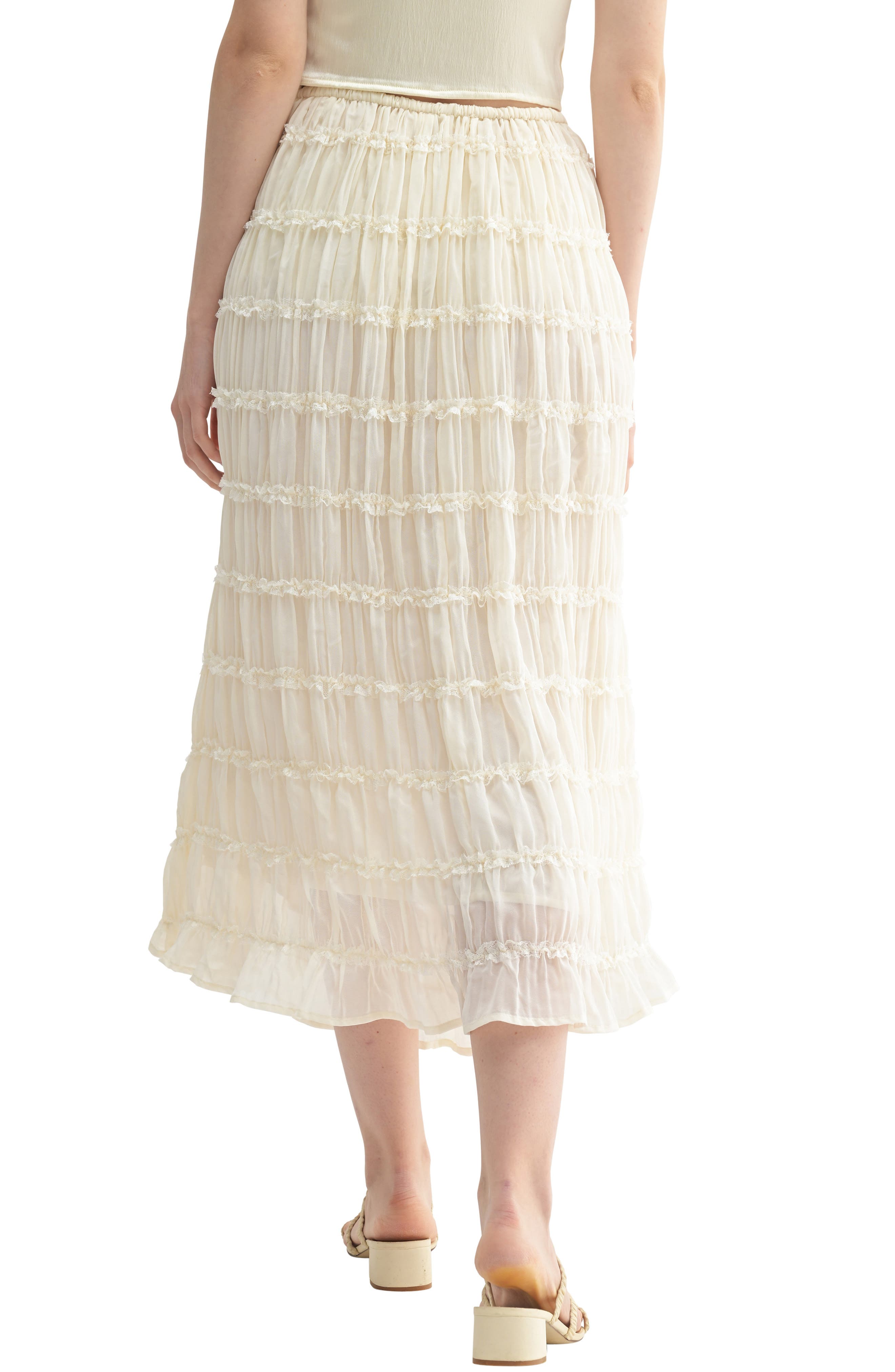 Ruffle Tiered Midi Skirt - image 2