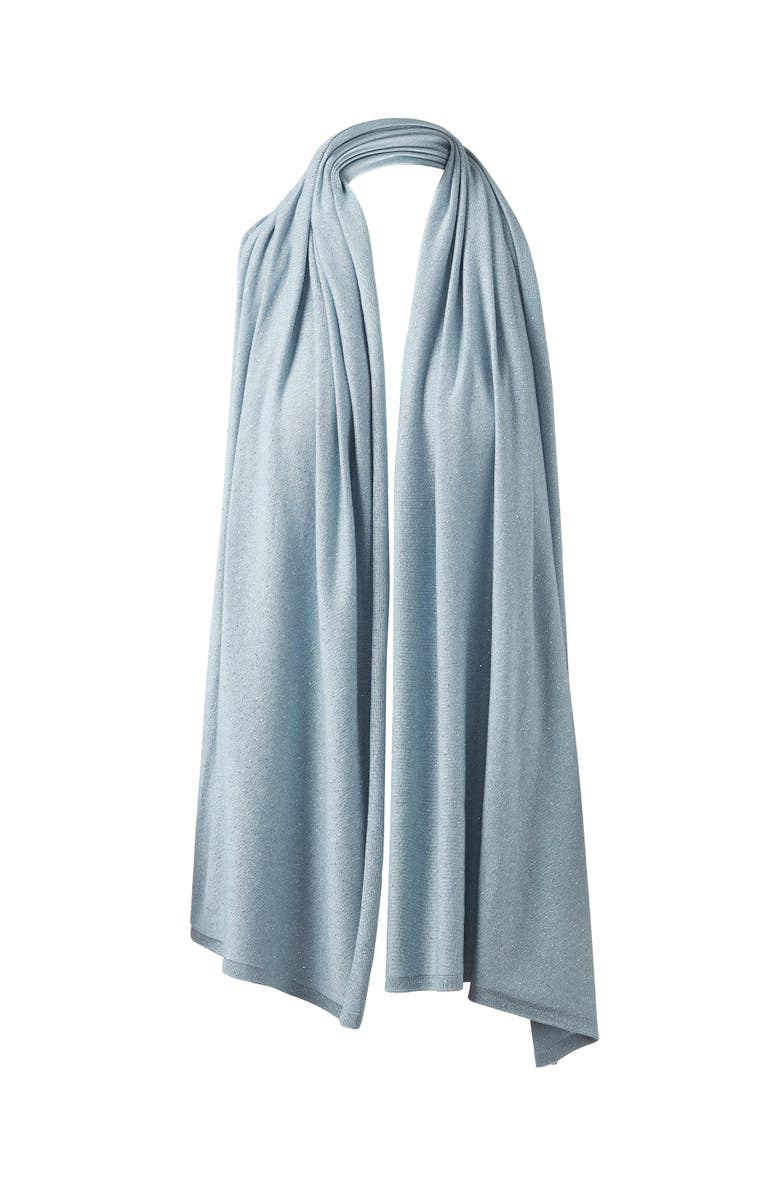 Kinross Cashmere Sequin Wrap, Main, color, Water