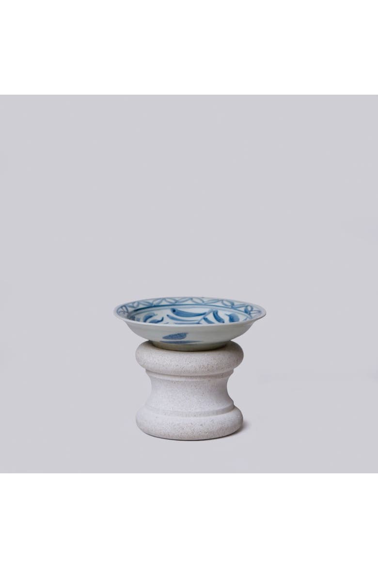 Small Porcelain Floral Dish, Alternate, color, Blue and White