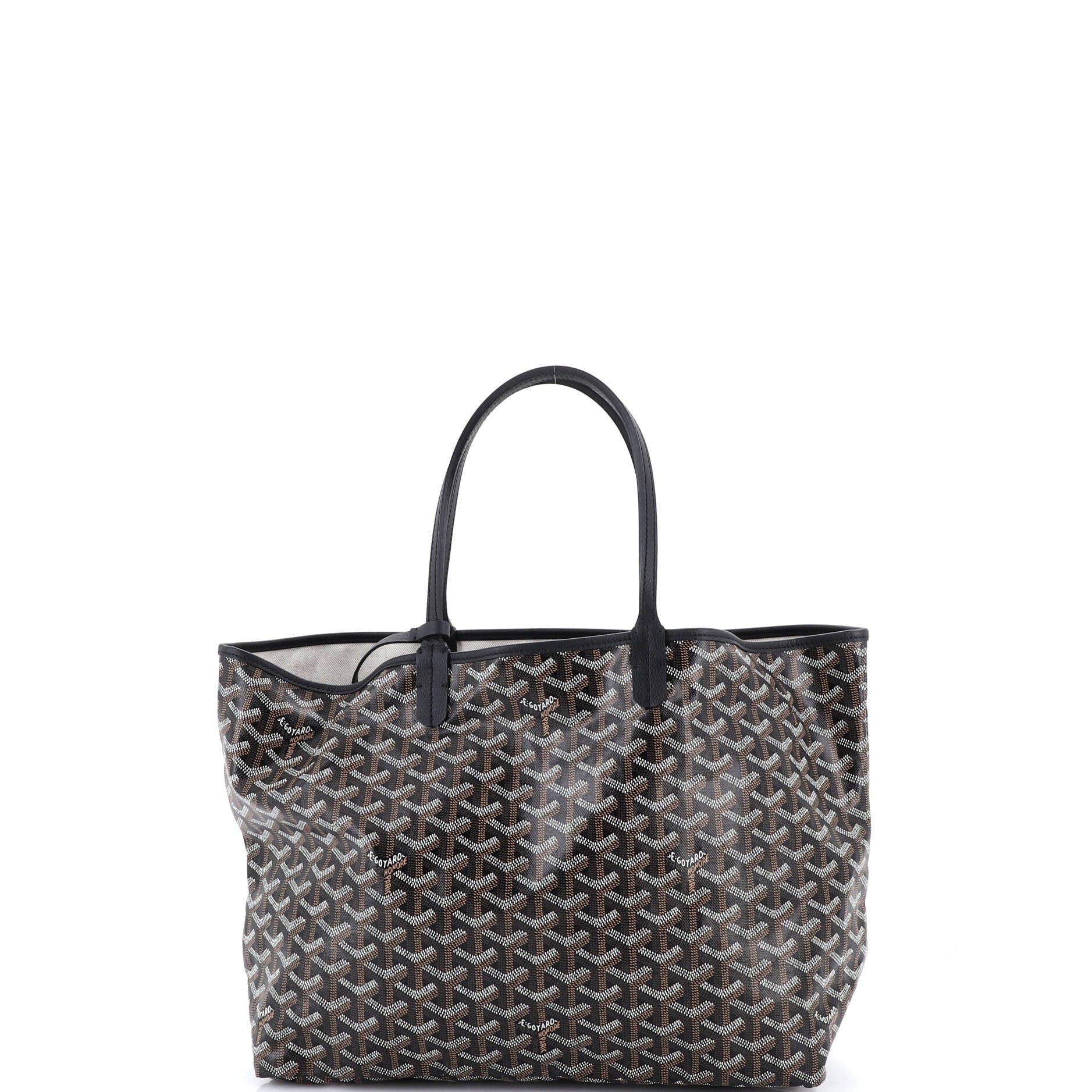 Pre-Owned Goyard Saint Louis Tote Coated Canvas PM, Main, color, Black