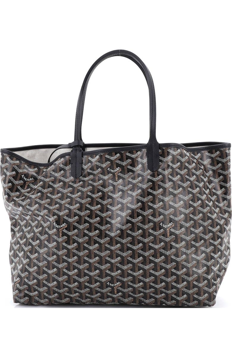Pre-Owned Goyard Saint Louis Tote Coated Canvas PM, Main, color, Black